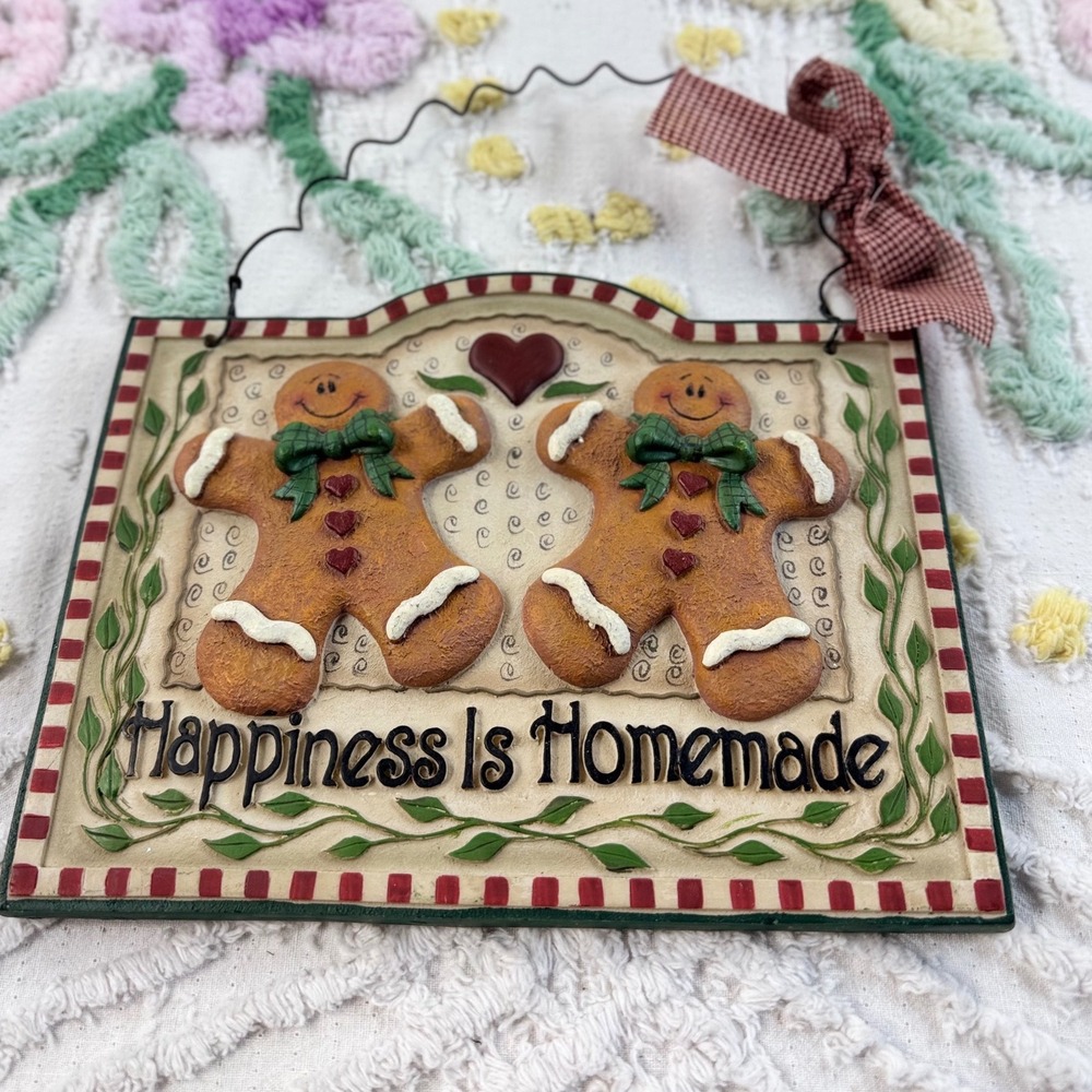 Crazy Mountain Gingerbread Happiness Is Homemade Wall Plaque Sign Holiday Decor